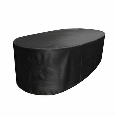 ../frankl24shop/tischdecke oval schwarz fuer sitztisch oval (300 x 110 x 74cm) ohne mittelnaht